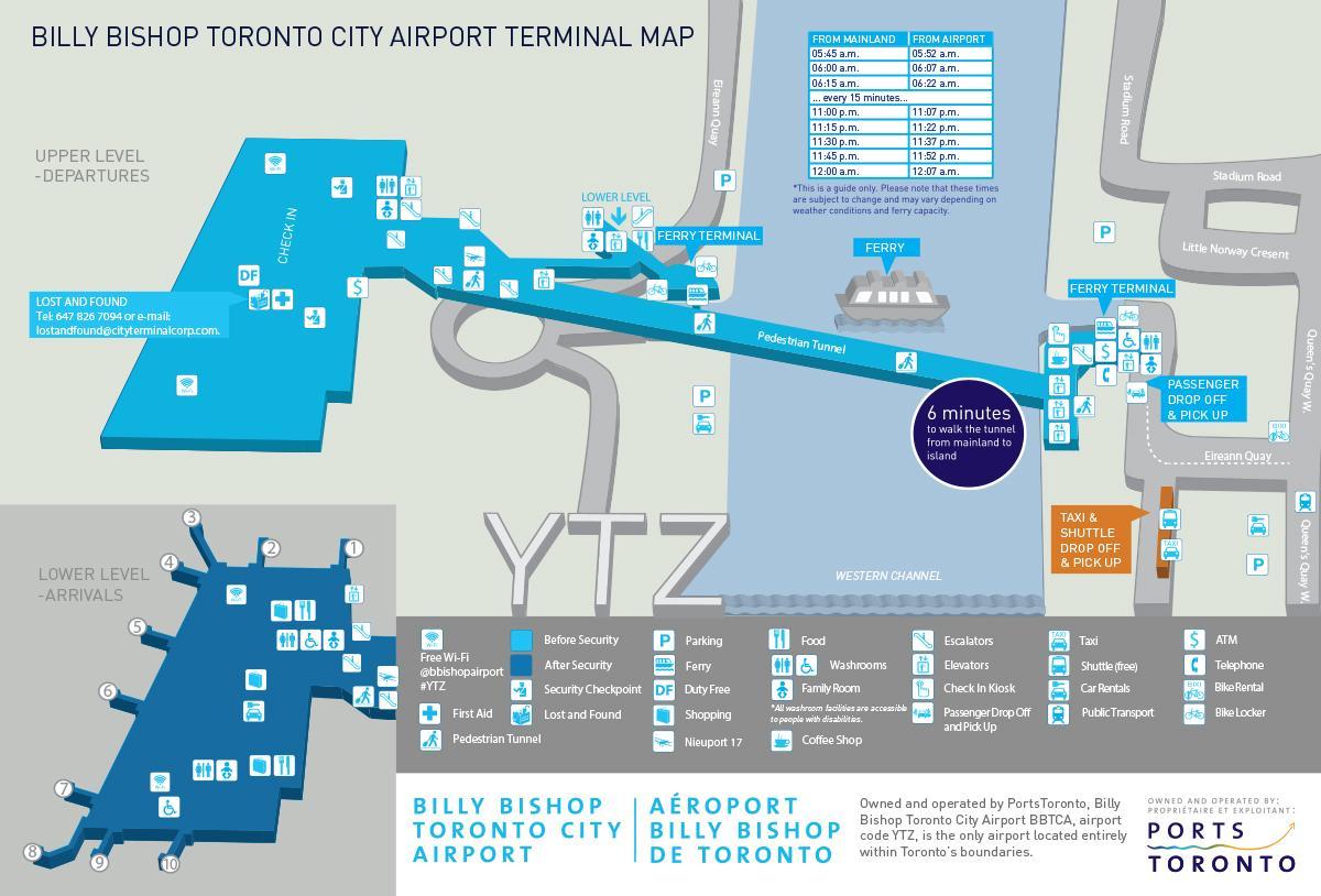 Ramani ya Billy Askofu Toronto city airport