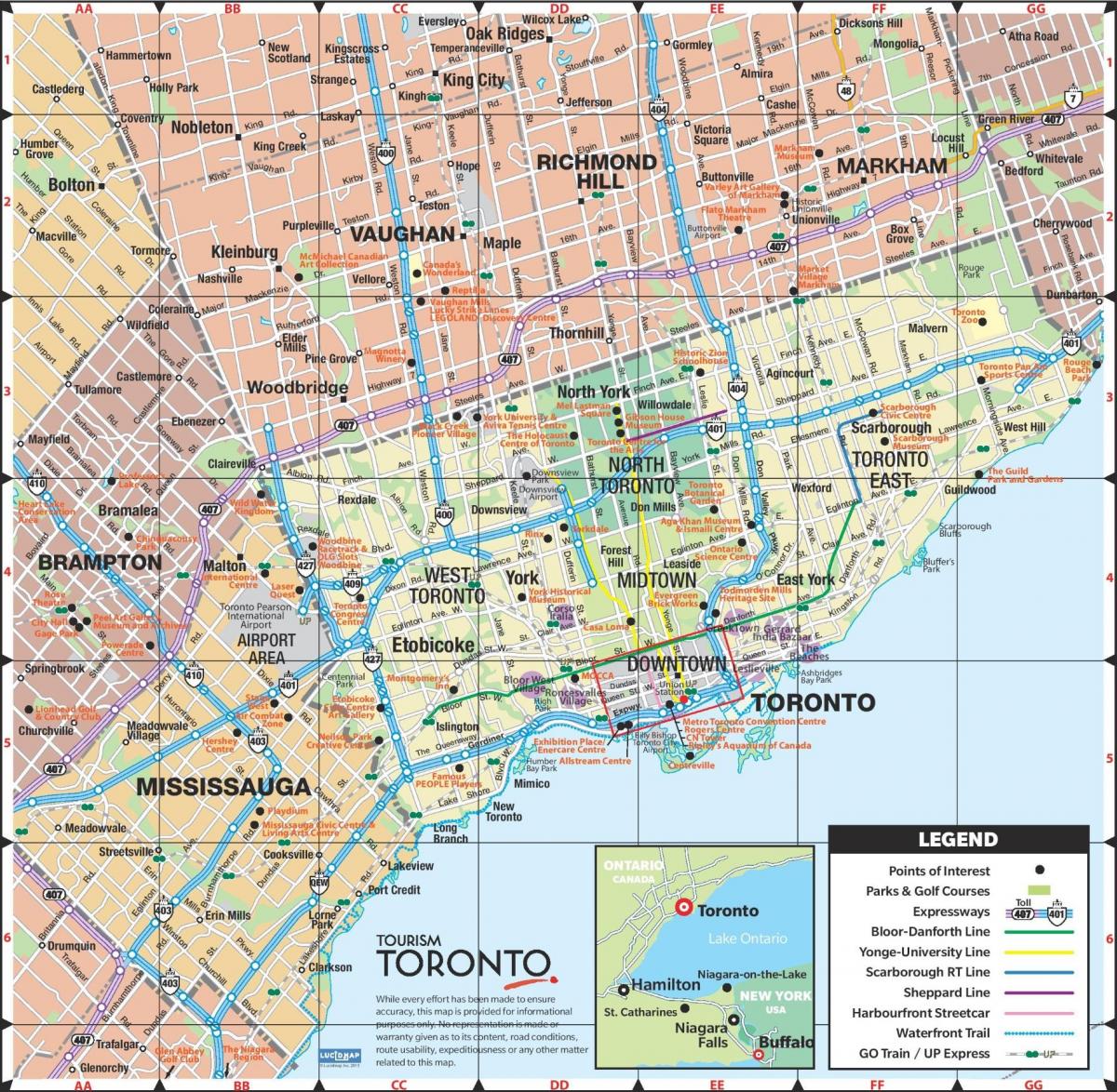 Ramani ya Expressways Toronto