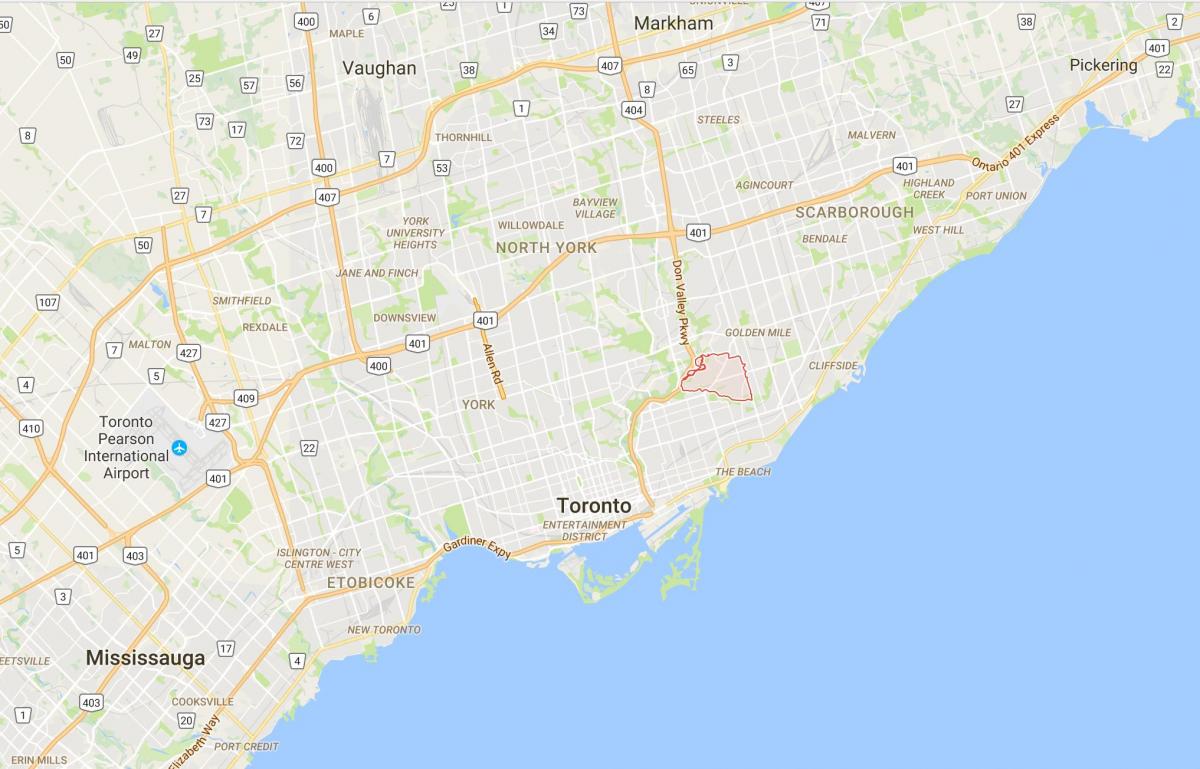 Ramani ya Hatamu Njia wilaya ya Toronto