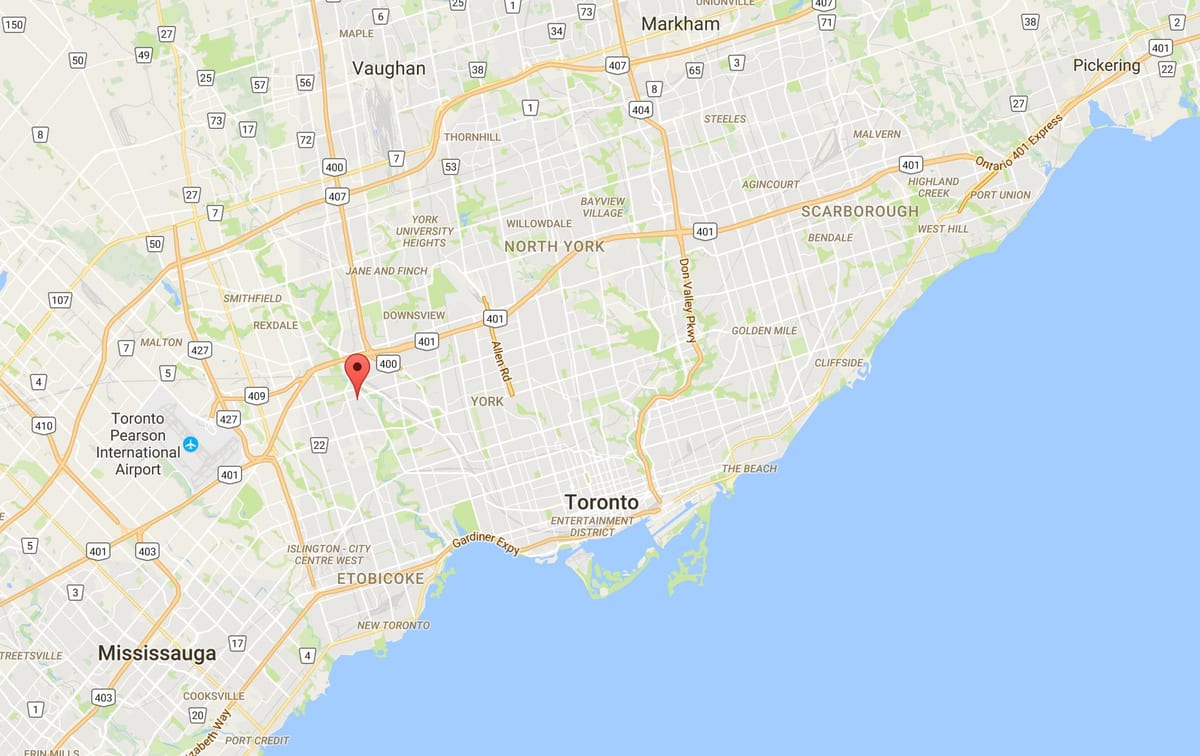 Ramani ya Humber Urefu – Westmount wilaya ya Toronto