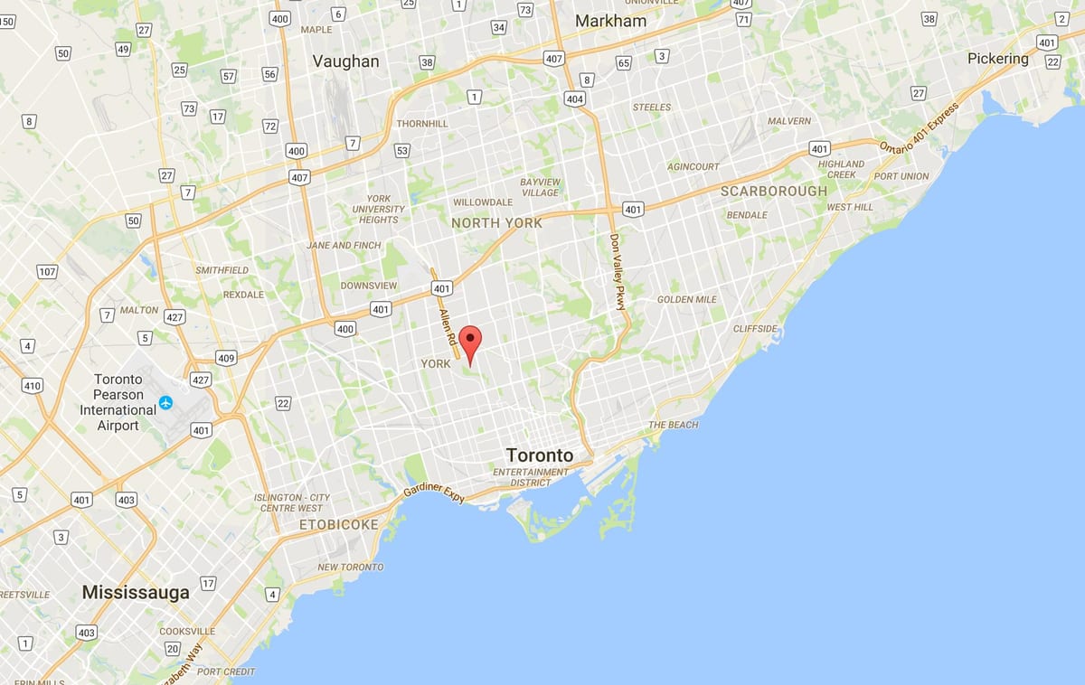 Ramani ya Humewood–Cedarvale wilaya ya Toronto