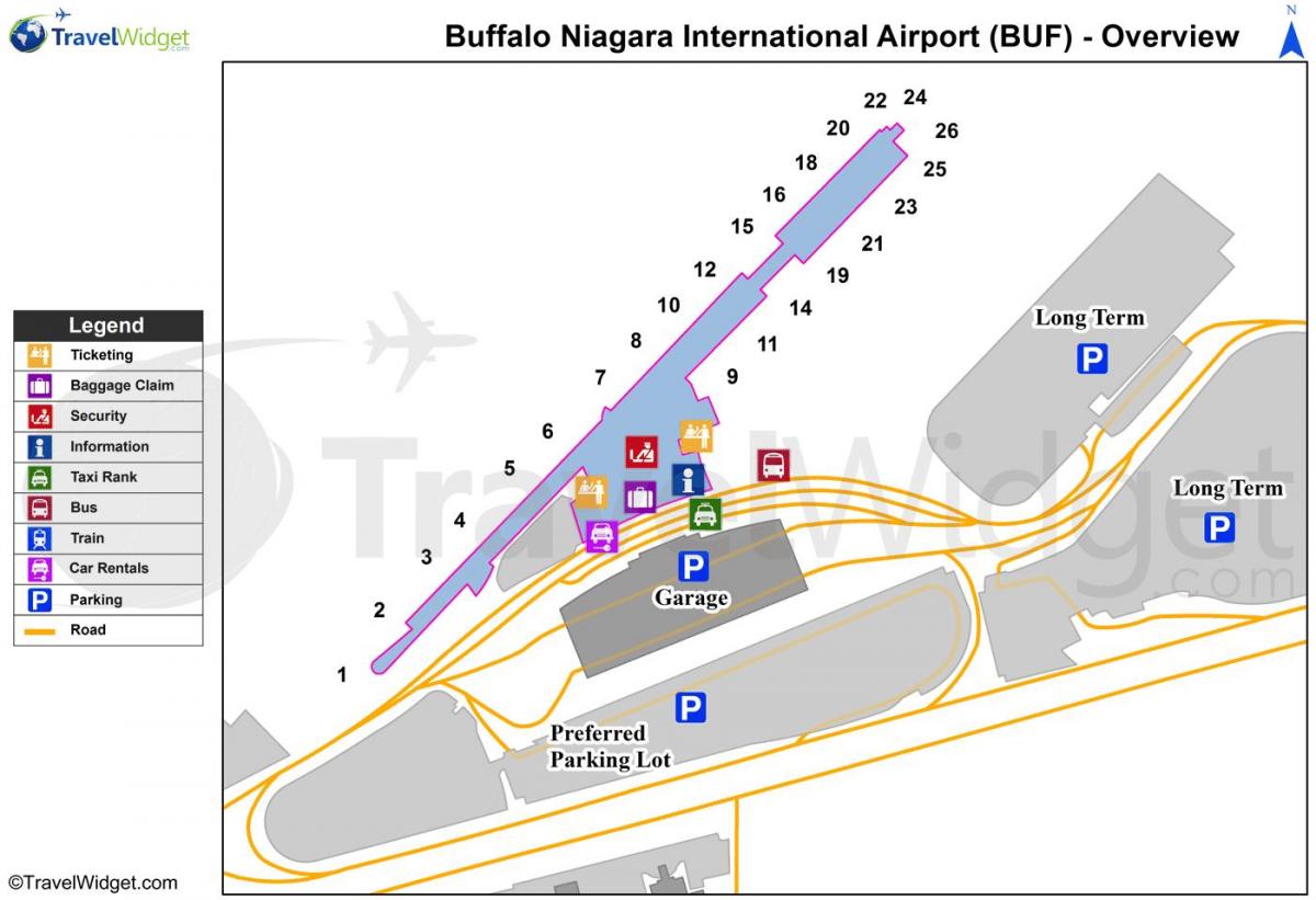 Ramani ya Nyati Niagara airport