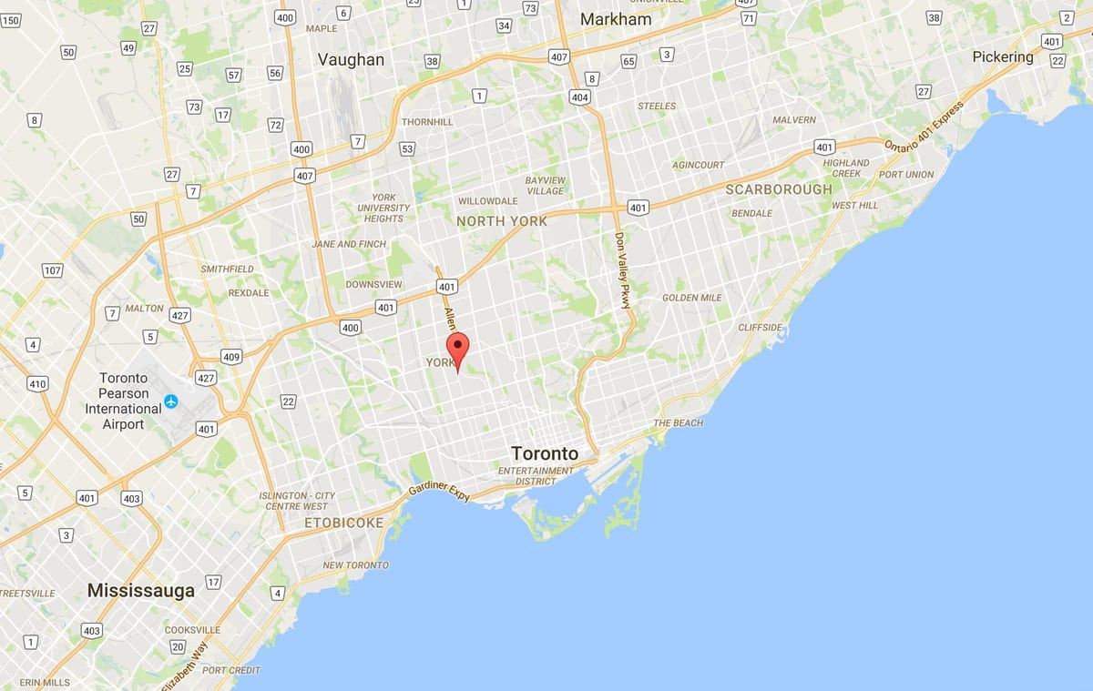 Ramani ya Oakwood–Vaughan wilaya ya Toronto