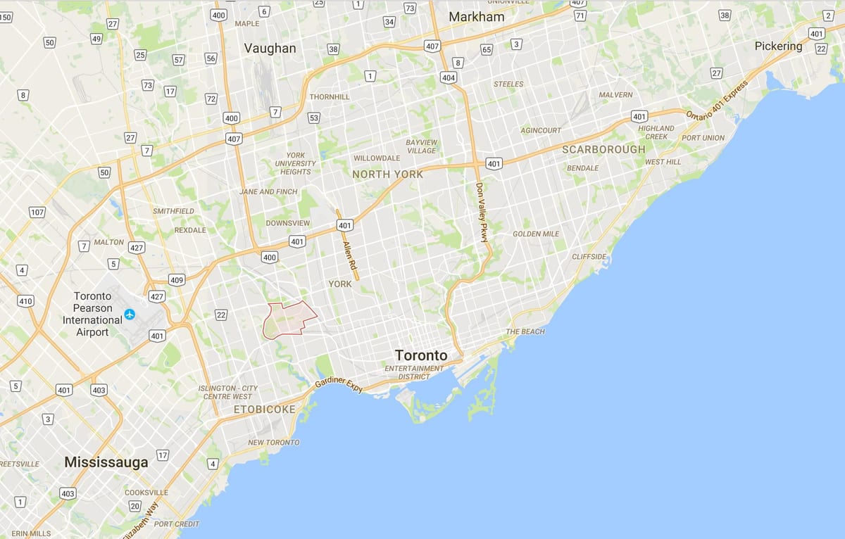 Ramani ya Rockcliffe–Smythe wilaya ya Toronto