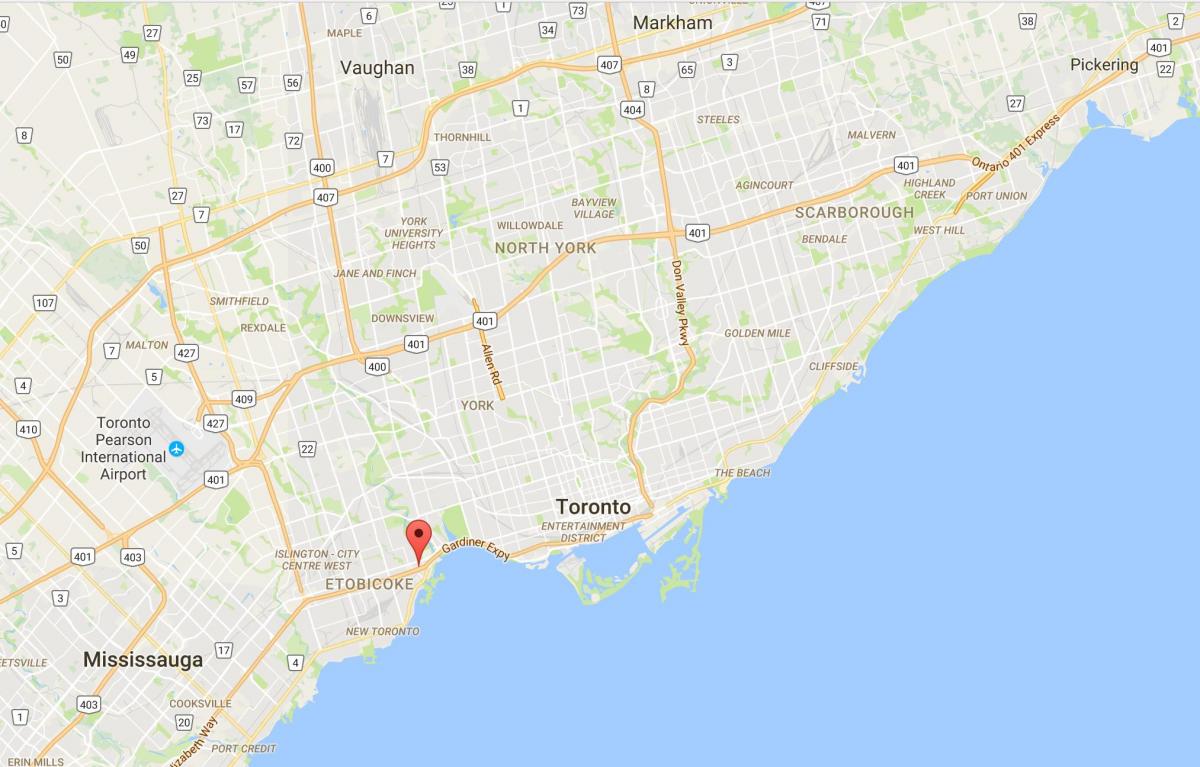 Ramani ya Stonegate-Queensway wilaya ya Toronto