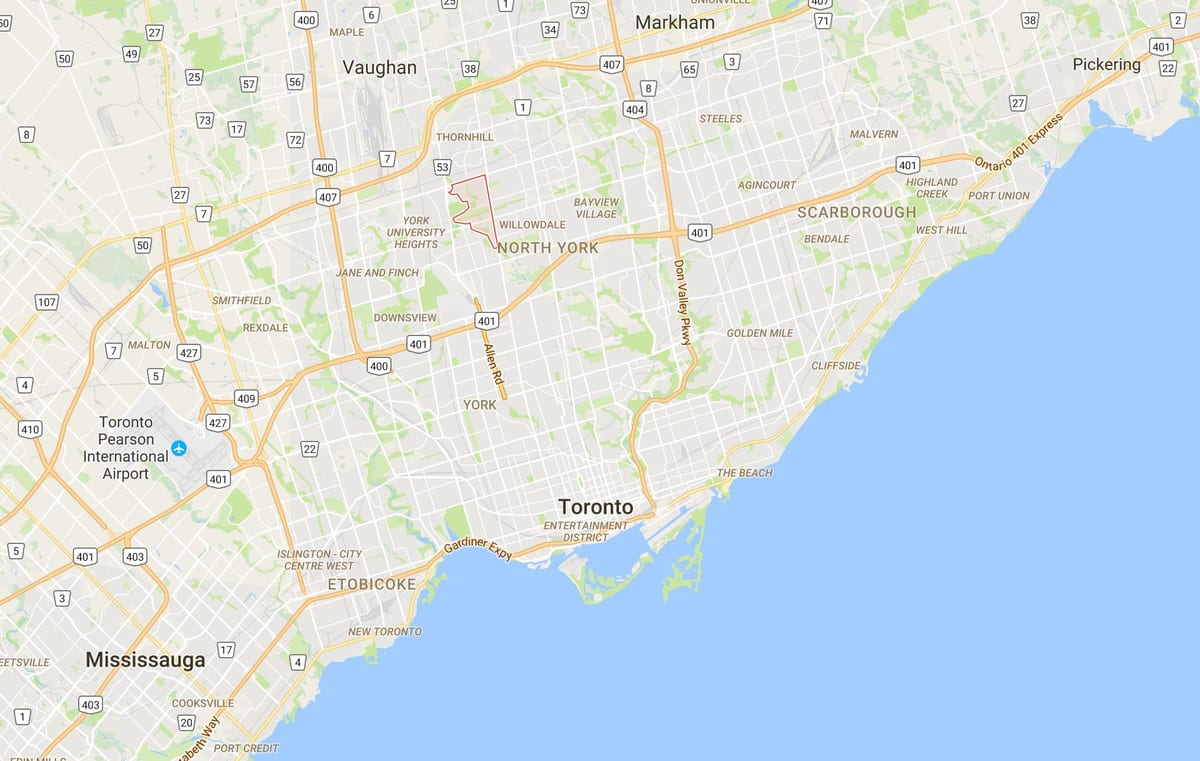 Ramani ya Westminster–Branson wilaya ya Toronto