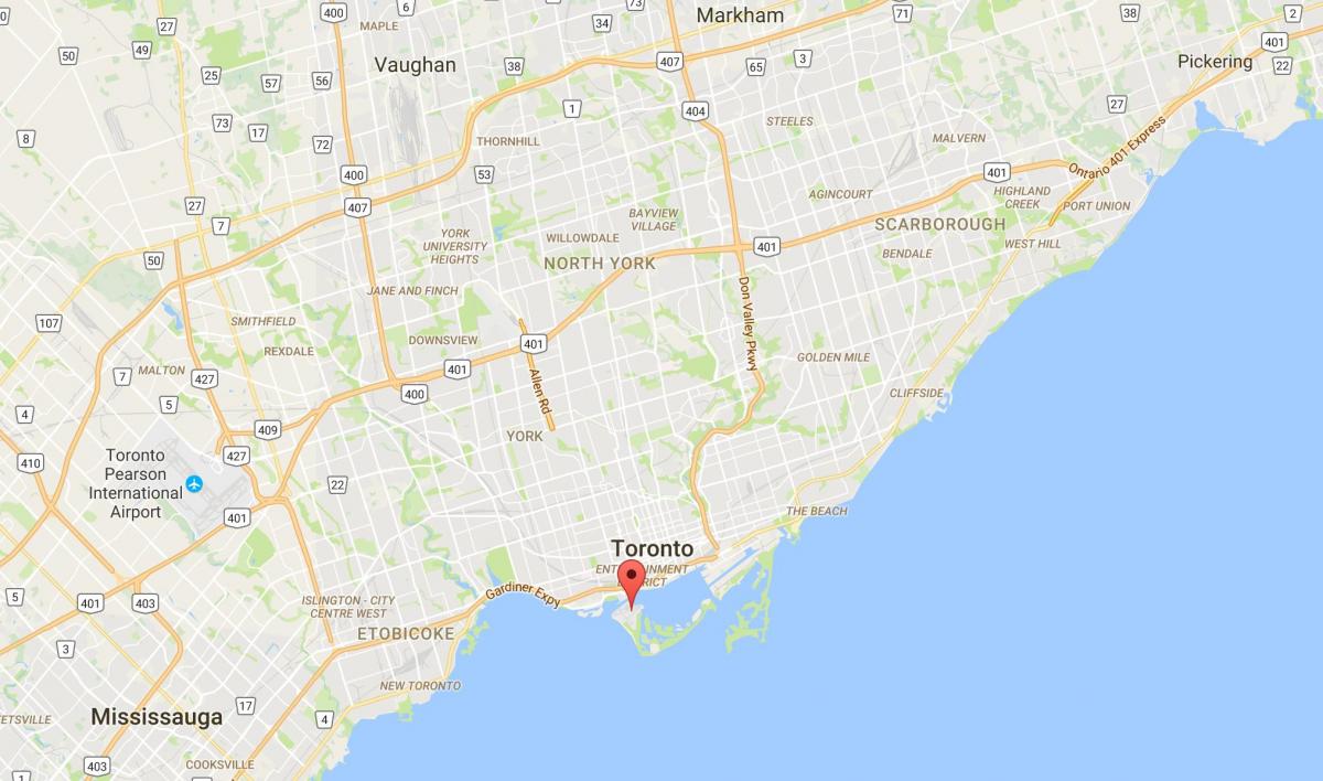 Ramani ya wilaya ya Toronto Islands wilaya ya Toronto