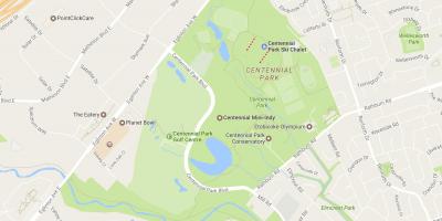 Ramani ya Centennial Park jirani Toronto