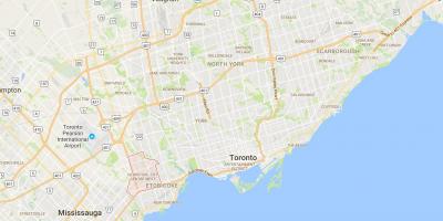 Ramani ya Islington-City Centre wilaya ya Magharibi Toronto