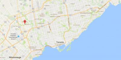 Ramani ya Magharibi Humber-Clairville wilaya ya Toronto
