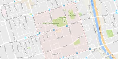 Ramani ya Regent Park jirani Toronto
