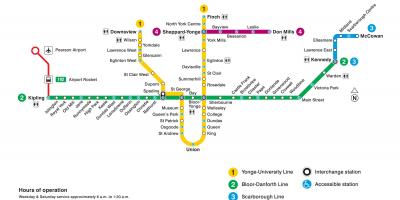 Ramani ya Toronto TTC subway